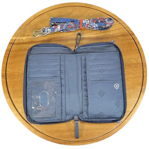Vera Bradley Patriotic All-In-One RFID Comfy Secure Mini Crossbody Purse/Wallet - Picture 3 of 5